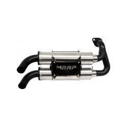 Dual Stack Slip-On Muffler Polaris by MBRP AT-9519PT Dual Muffler 241-10156 Western Powersports Drop Ship