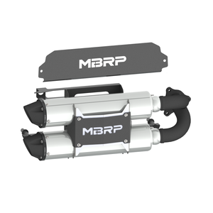 Dual Stack Slip-On Muffler Polaris by MBRP AT-9524PT Dual Muffler 241-10160 Western Powersports Drop Ship