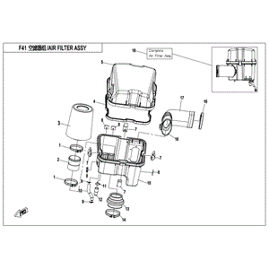 Duct Air Intake by CF Moto 0800-110009-1000 OEM Hardware 0800-110009-1000 Northstar Polaris