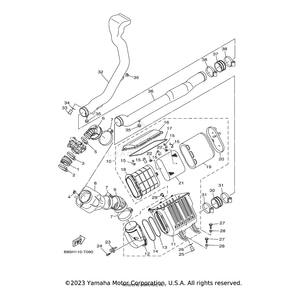 Duct by Yamaha 2PG-E4437-01-00 OEM Hardware 2PG-E4437-01-00 Off Road Express