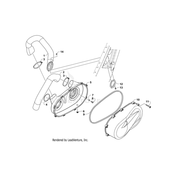 Duct, Clutch-Inlet By Arctic Cat