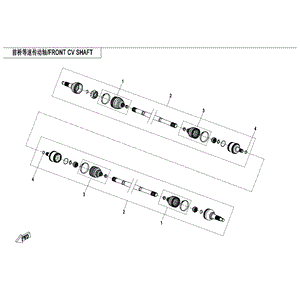 Dust Boot Fixed End by CF Moto 5HY0-2803A0-10000 OEM Hardware 5HY0-2803A0-10000 Northstar Polaris