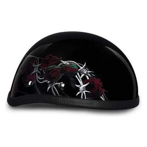 Eagle- W/ Barbed Roses by Daytona Helmets Half Helmet Daytona Helmets