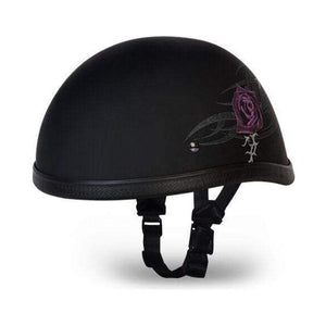 Eagle- W/ Purple Rose by Daytona Helmets Half Helmet Daytona Helmets