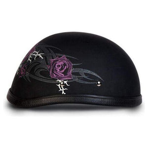 Eagle- W/ Purple Rose by Daytona Helmets Half Helmet Daytona Helmets