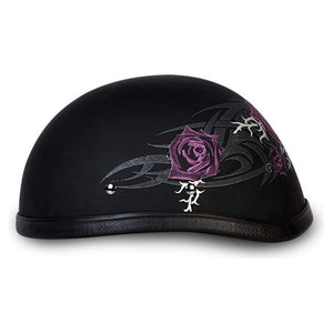 Eagle- W/ Purple Rose by Daytona Helmets Half Helmet Daytona Helmets