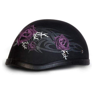 Eagle- W/ Purple Rose by Daytona Helmets Half Helmet Daytona Helmets