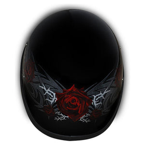 Eagle- W/ Rose by Daytona Helmets Half Helmet Daytona Helmets