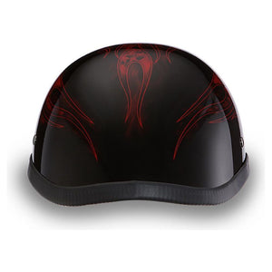 Eagle- W/ Skull Flames Red by Daytona Helmets Half Helmet Daytona Helmets