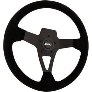 Edge Series Steering Wheel by Grant Products 8520 Steering Wheel 04500384 Parts Unlimited Black Suede