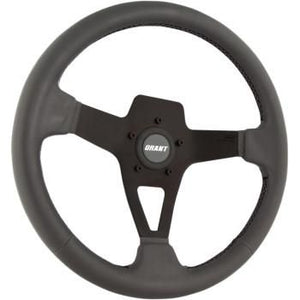 Edge Series Steering Wheel by Grant Products 8524 Steering Wheel 04500388 Parts Unlimited Gray Vinyl