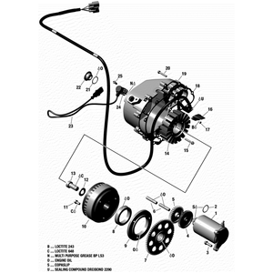 Electric starter Assy by Can-Am 420684566 OEM Hardware 420684566 Off Road Express Peach St