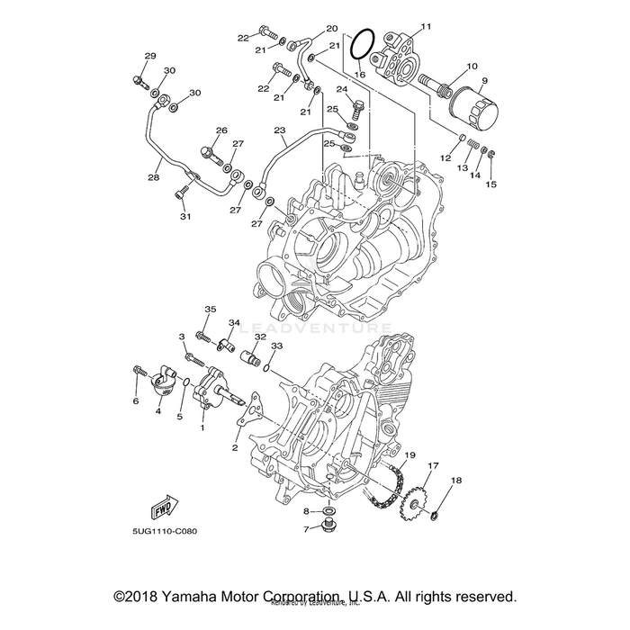 Element Assembly, Oil Cleaner by Yamaha