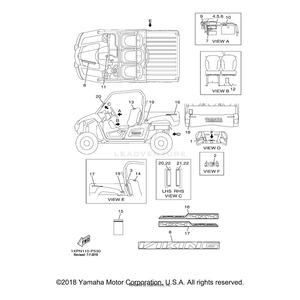 Emblem 1 by Yamaha 1XD-F163G-10-00 OEM Hardware 1XD-F163G-10-00 Off Road Express