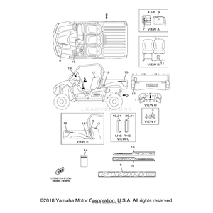 Emblem 1 by Yamaha 1XD-F1781-00-00 OEM Hardware 1XD-F1781-00-00 Off Road Express