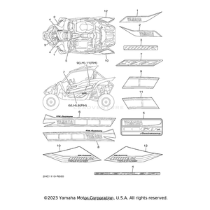 Emblem 1 by Yamaha 2HC-F163G-00-00 OEM Hardware 2HC-F163G-00-00 Off Road Express