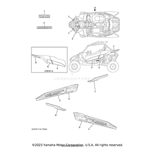 Emblem 1 by Yamaha 2HC-F163G-E0-00 OEM Hardware 2HC-F163G-E0-00 Off Road Express