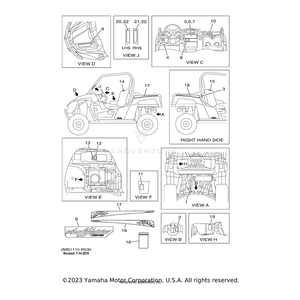 Emblem 1 by Yamaha 2MB-F1781-01-00 OEM Hardware 2MB-F1781-01-00 Off Road Express