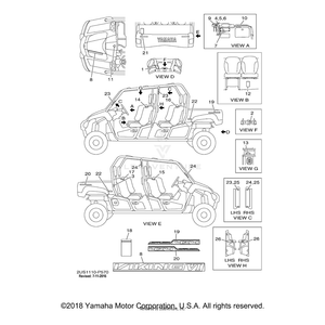 Emblem 1 by Yamaha 2PG-F1781-10-00 OEM Hardware 2PG-F1781-10-00 Off Road Express