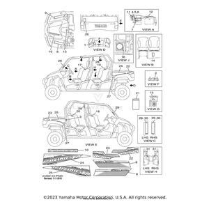 Emblem 1 by Yamaha 2PG-F1781-20-00 OEM Hardware 2PG-F1781-20-00 Off Road Express