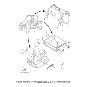 Emblem 1 by Yamaha 5B4-F163G-60-00 OEM Hardware 5B4-F163G-60-00 Off Road Express