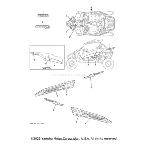 Emblem 1 by Yamaha B0F-F163G-20-00 OEM Hardware B0F-F163G-20-00 Off Road Express