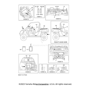 Emblem 1 by Yamaha B35-F163G-00-00 OEM Hardware B35-F163G-00-00 Off Road Express