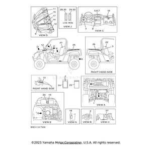 Emblem 1 by Yamaha B3D-F163G-00-00 OEM Hardware B3D-F163G-00-00 Off Road Express