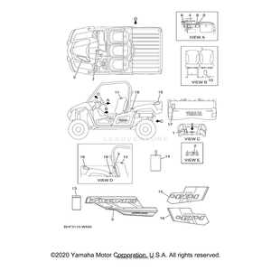 Emblem 1 by Yamaha B5F-F163G-30-00 OEM Hardware B5F-F163G-30-00 Off Road Express