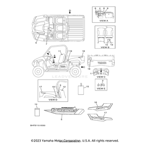 Emblem 1 by Yamaha B5F-F163G-40-00 OEM Hardware B5F-F163G-40-00 Off Road Express