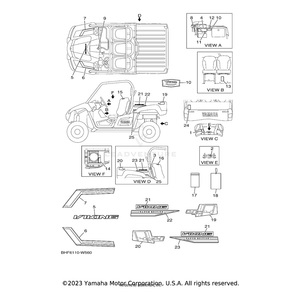 Emblem 1 by Yamaha B5F-F163G-50-00 OEM Hardware B5F-F163G-50-00 Off Road Express