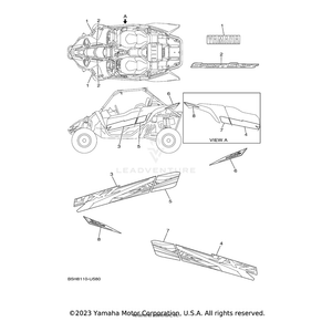 Emblem 1 by Yamaha B5H-F163G-00-00 OEM Hardware B5H-F163G-00-00 Off Road Express