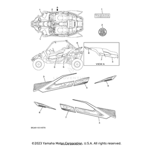 Emblem 1 by Yamaha B5J-F163G-20-00 OEM Hardware B5J-F163G-20-00 Off Road Express