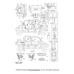 Emblem 1 by Yamaha B85-F163G-00-00 OEM Hardware B85-F163G-00-00 Off Road Express