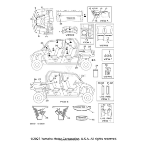 Emblem 1 by Yamaha B85-F163G-10-00 OEM Hardware B85-F163G-10-00 Off Road Express