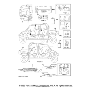 Emblem 1 by Yamaha B85-F1781-90-00 OEM Hardware B85-F1781-90-00 Off Road Express