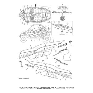 Emblem 1 by Yamaha BAS-F1781-40-00 OEM Hardware BAS-F1781-40-00 Off Road Express