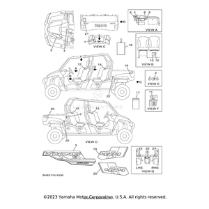 Emblem 1 by Yamaha BHE-F1781-00-00 OEM Hardware BHE-F1781-00-00 Off Road Express