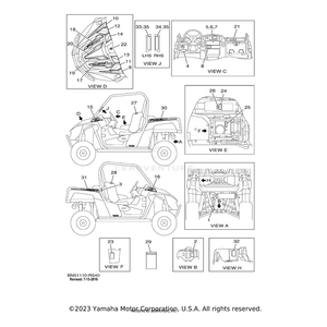 Emblem 1 by Yamaha BN5-F163G-00-00 OEM Hardware BN5-F163G-00-00 No Longer Available