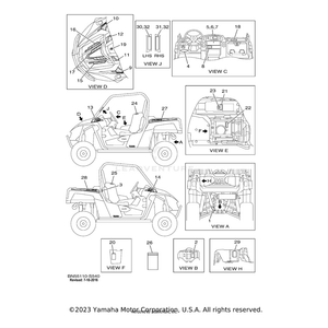 Emblem 1 by Yamaha BN5-F163G-10-00 OEM Hardware BN5-F163G-10-00 Off Road Express