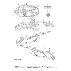 Emblem 1 (LH) by Yamaha BDW-F1781-00-00 OEM Hardware BDW-F1781-00-00 Off Road Express