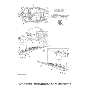 Emblem 1 (LH) by Yamaha BDW-F1781-20-00 OEM Hardware BDW-F1781-20-00 No Longer Available