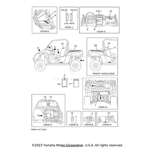 Emblem 2 by Yamaha B3D-F163H-20-00 OEM Hardware B3D-F163H-20-00 Off Road Express