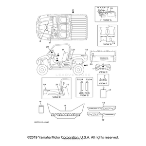 Emblem 2 by Yamaha B5F-F163H-10-00 OEM Hardware B5F-F163H-10-00 Off Road Express