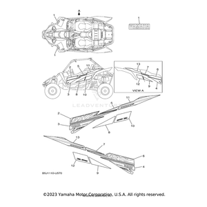 Emblem 2 by Yamaha B5H-F1782-00-00 OEM Hardware B5H-F1782-00-00 Off Road Express