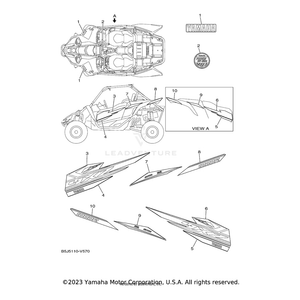 Emblem 2 by Yamaha B5J-F163H-10-00 OEM Hardware B5J-F163H-10-00 Off Road Express