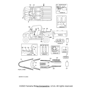 Emblem 2 by Yamaha B85-F163H-20-00 OEM Hardware B85-F163H-20-00 Off Road Express