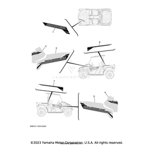 Emblem 2 by Yamaha B8K-F163H-10-00 OEM Hardware B8K-F163H-10-00 Off Road Express