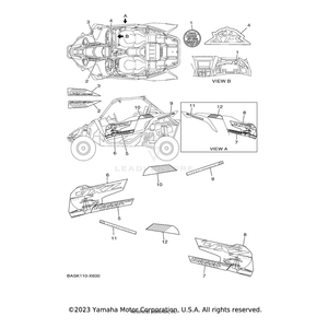 Emblem 2 by Yamaha BAS-F1782-70-00 OEM Hardware BAS-F1782-70-00 Off Road Express