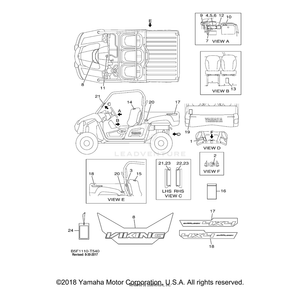 Emblem 3 by Yamaha 1XP-F1783-00-00 OEM Hardware 1XP-F1783-00-00 Off Road Express